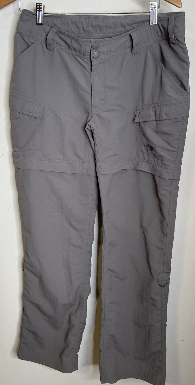 North Face Gray Convertible Pants Shoes Womens 10 Nylon